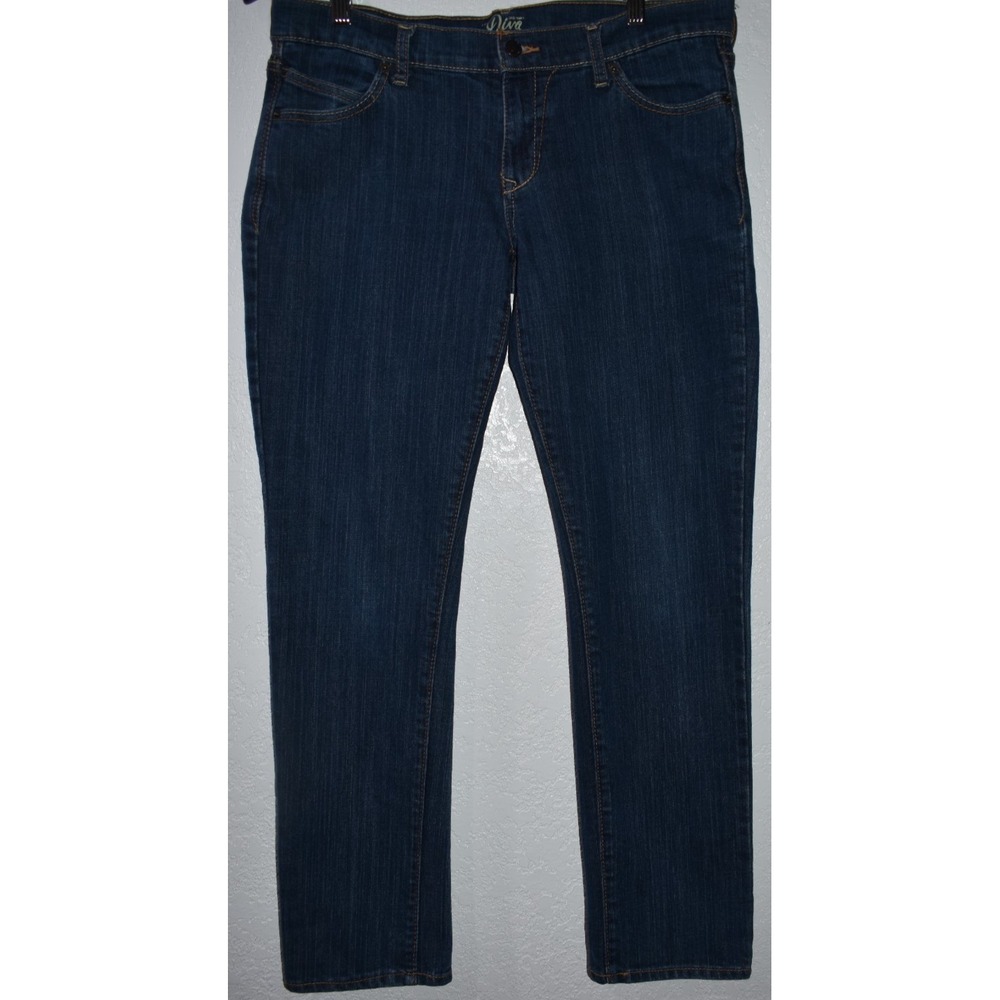 Old Navy Ankle‎ Jeans The Diva 10 Regular Blue 5-Pocket STRETCH Straight Leg